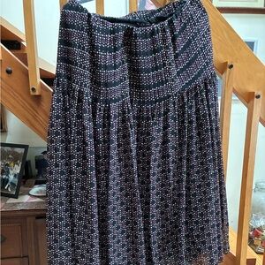 Jessica London Black and and Multi color Dot Patterned Skirt 18W